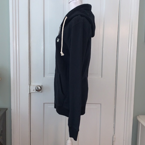 KNOWLEDGECOTTON APPAREL NAVY BLUE ZIP UP HOODIE WITH OWL LOGO - Picture 4 of 8